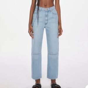 SNACKS! High Waisted Double Stack Seamed Ankle in Just A Nibble by MOTHER SZ 27